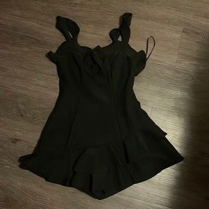 Hello Molly black flounce ruffle romper